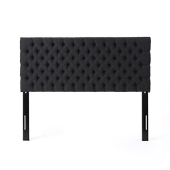 Tufted Upholstered Queen Size Bed Headboard in Modern Button Design, Adjustable Solid Wood Head Board, Solid Wood Head Board with Durable Metal Legs in Bedroom