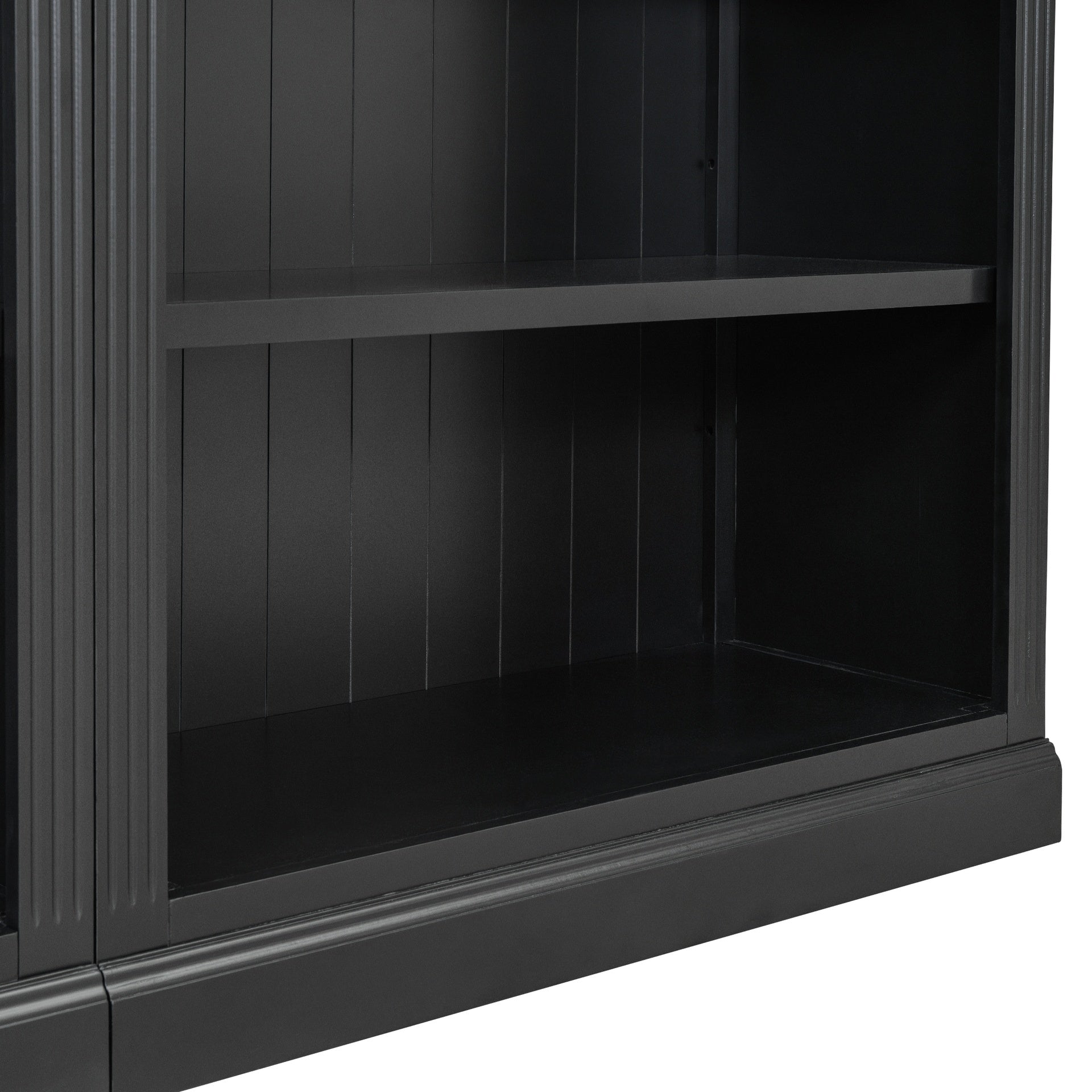 83" Tall Wood Bookcase Suite with light strip ,5-Tier Home Decor Bookcase Suite with Adjustable Shelves,Storage Organizer,Free Standing Storage Shelves Suite for Living Room,Home Office,Black