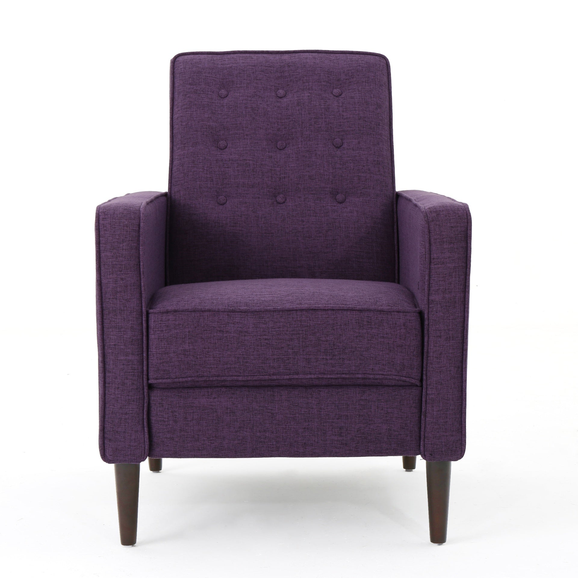Fabric Recliner Chair Mid-Century Modern Recliner Pushback Single Recliner Sofa with Thicker Seat Cushion Tufted Upholstered Sofa with Wooden leg for Living Room Bedroom