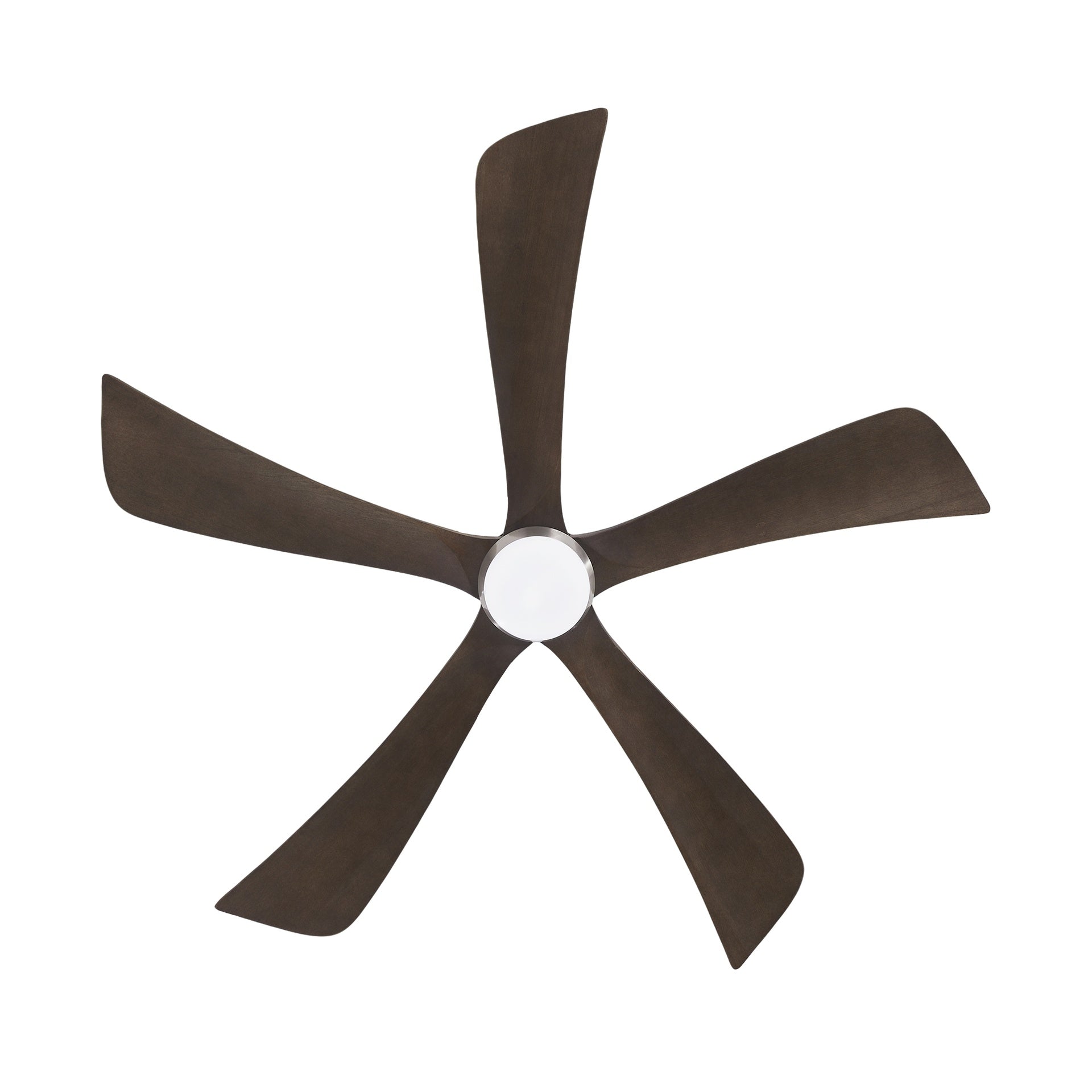52" 5PCS Solid Wood Blades Ceiling Fan with Lights Remote Control,Quiet DC Motor 3 Blade Ceiling Fans 6 Speed Levels,Reversible Ceiling Fan,for Patio Living Room,Bedroom,Office,Indoor.(Stain nickel )