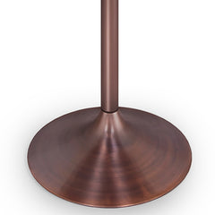 Osborne 36 inch Wide Genuine Marble and Iron Contemporary Dining Table in White/Antique Copper