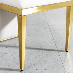 Dining Chairs Set of 2, Modern High Back velvet  Chairs with Gold Stainless Steel Frame, Upholstered Accent Chairs for Dining Room, Kitchen or Living Room