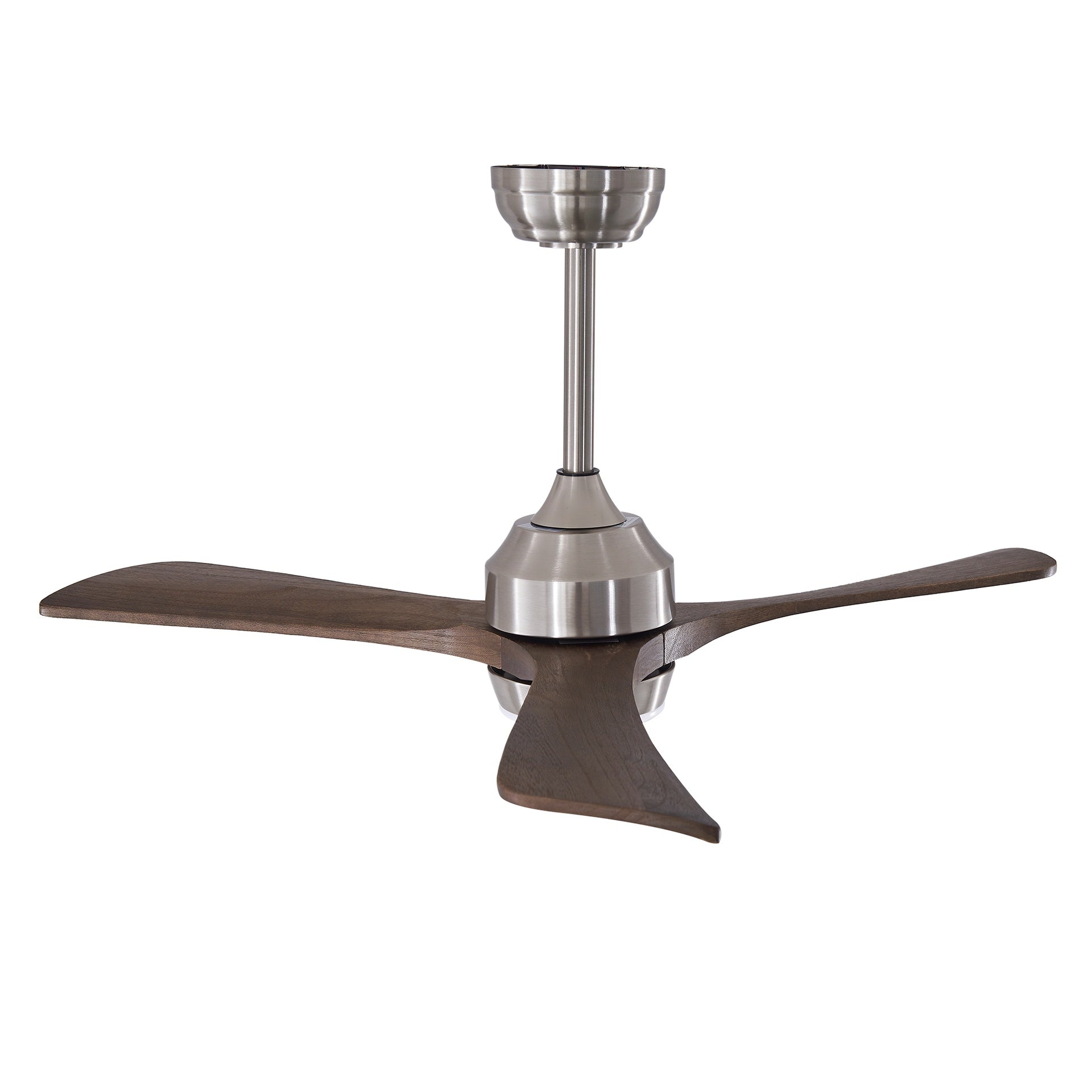 42" Solid Wood Blades Ceiling Fan with Lights Remote Control,Quiet DC Motor 3 Blade Ceiling Fans 6 Speed Levels,Reversible Ceiling Fan, for Patio Living Room, Bedroom, Office,Indoor.(Stain nickel )