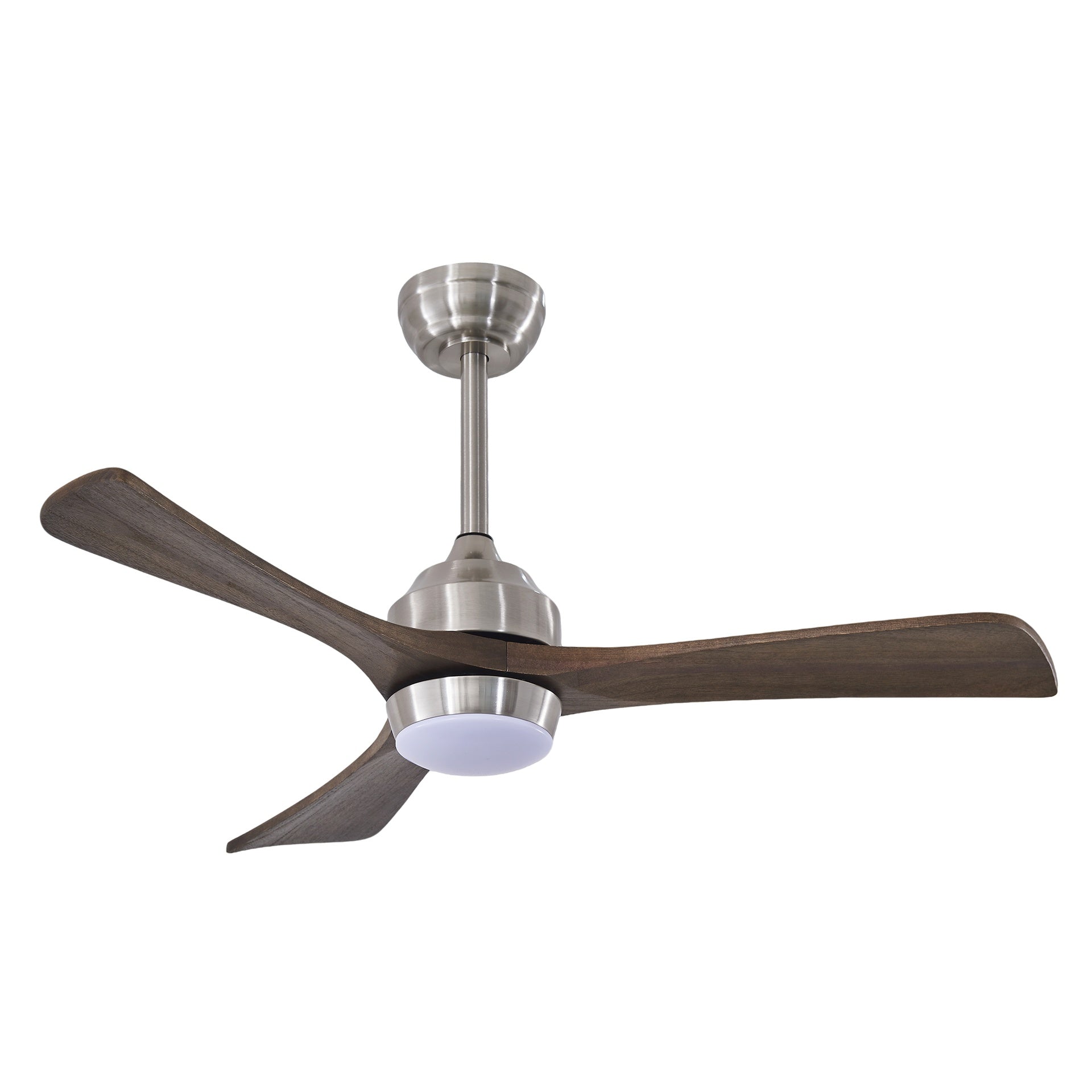 42" Solid Wood Blades Ceiling Fan with Lights Remote Control,Quiet DC Motor 3 Blade Ceiling Fans 6 Speed Levels,Reversible Ceiling Fan, for Patio Living Room, Bedroom, Office,Indoor.(Stain nickel )