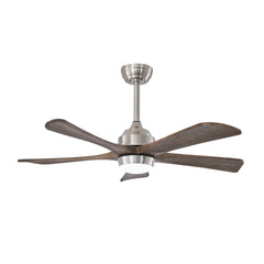 42" 5PCS Solid Wood Blades Ceiling Fan with Lights Remote Control,Quiet DC Motor 3 Blade Ceiling Fans 6 Speed Levels,Reversible Ceiling Fan,for Patio Living Room,Bedroom,Office,Indoor.(Stain nickel )