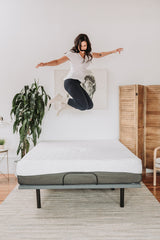 Omne Sleep 8" Gel Memory Foam Mattress Twin XL in White/Dark Gray