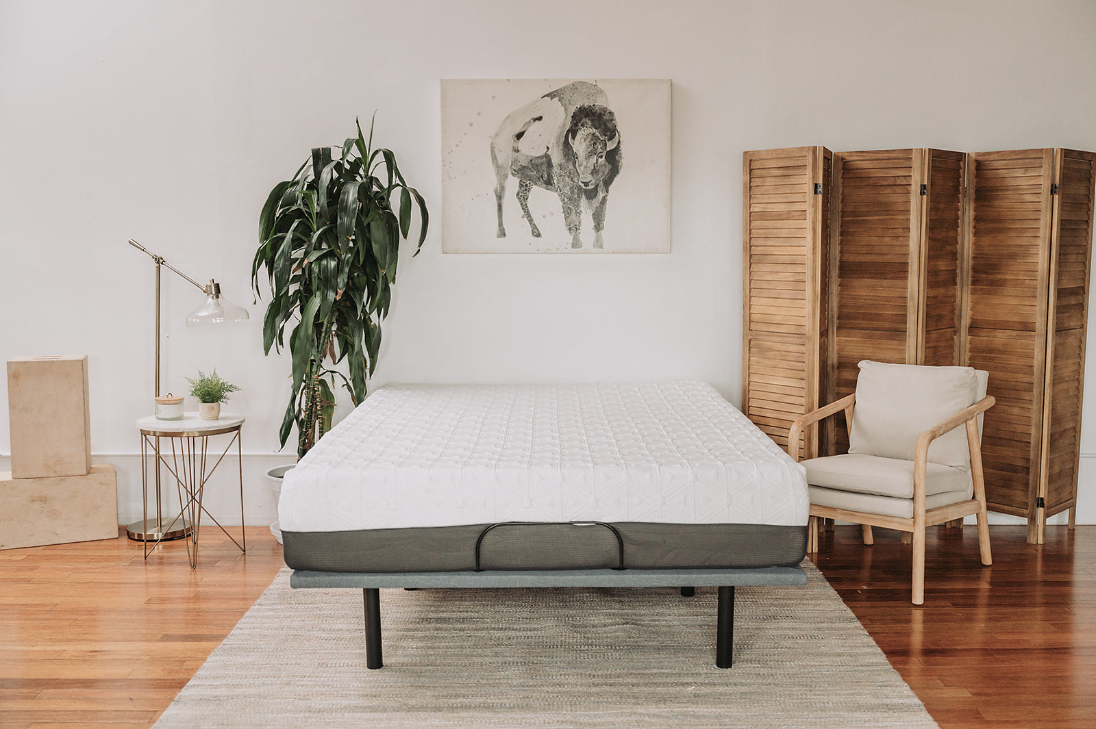 Omne Sleep 8" Gel Memory Foam Mattress Twin XL in White/Dark Gray