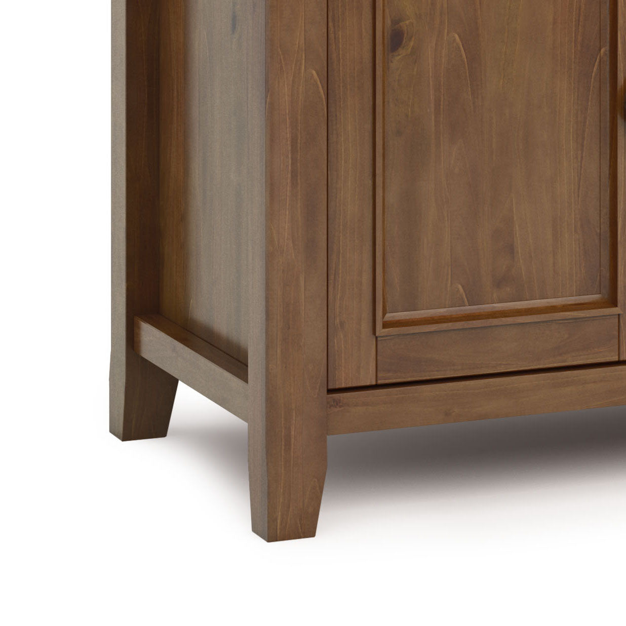 Amherst 54 inch Wide Solid Wood TV Stand in Medium Saddle Brown For TVs up to 60 inches