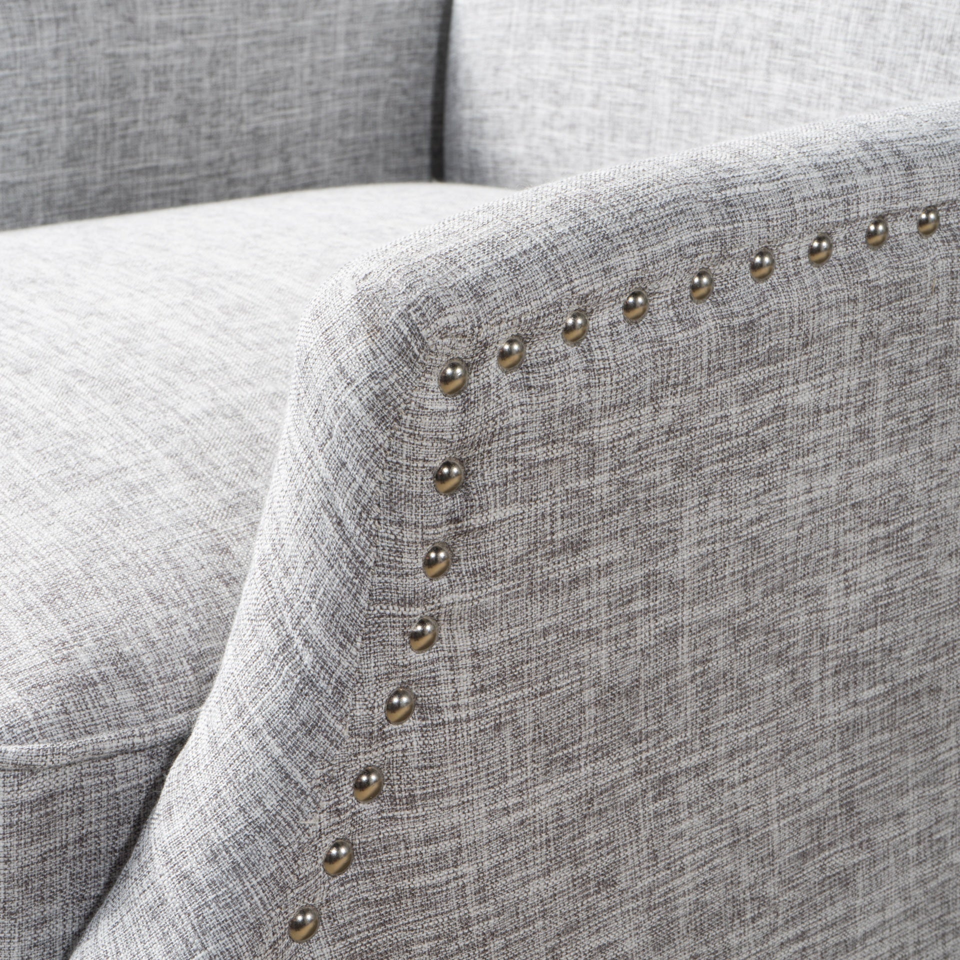 Pushback Recliner Chair, Modern Fabric Wingback Armchair with Nailhead Trim, and Wood Legs, Classic Living Room Recliner for Bedroom