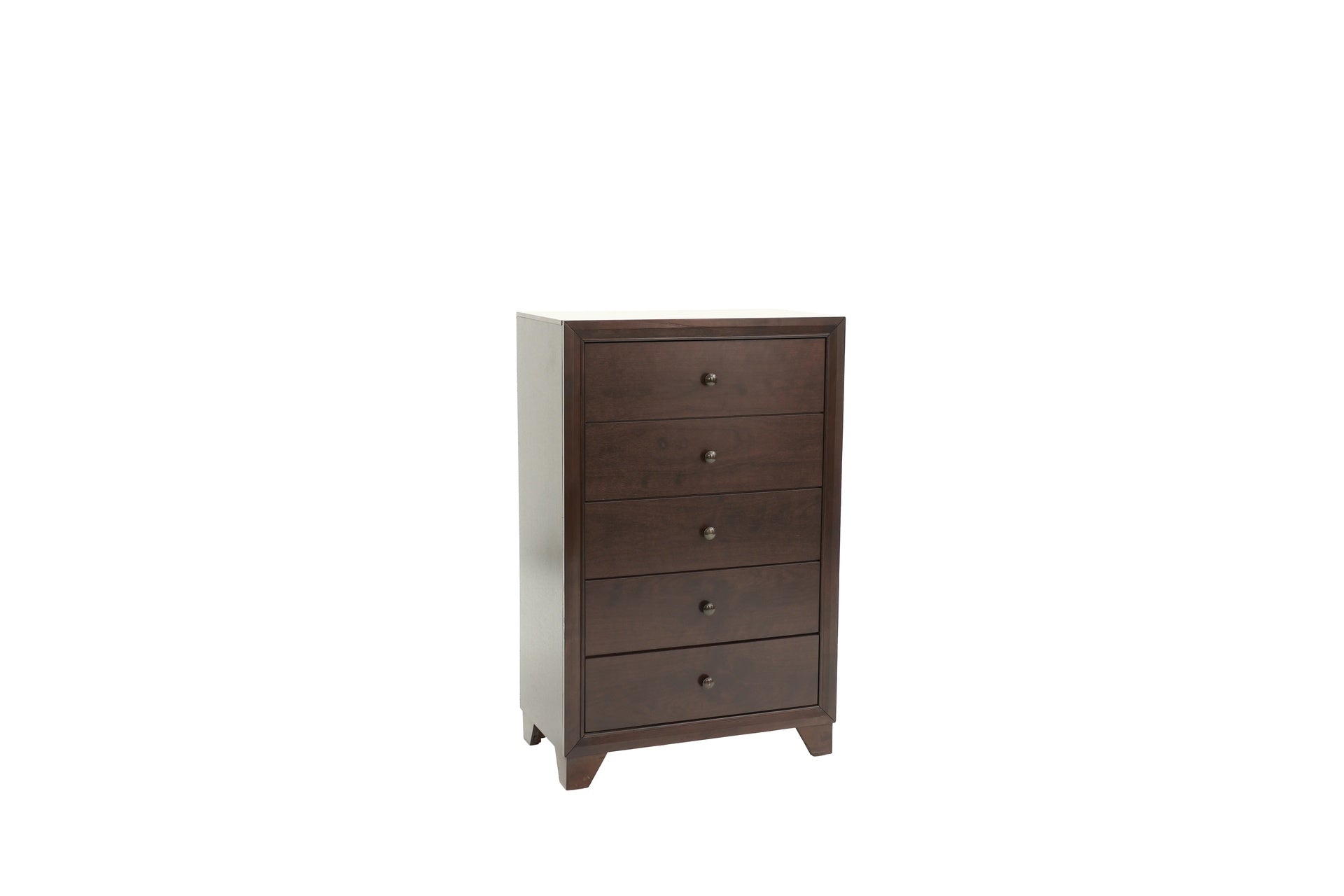 Modern Style 1pc Chest Knob Handles Drawers Brown Color Finish Bedroom Furniture