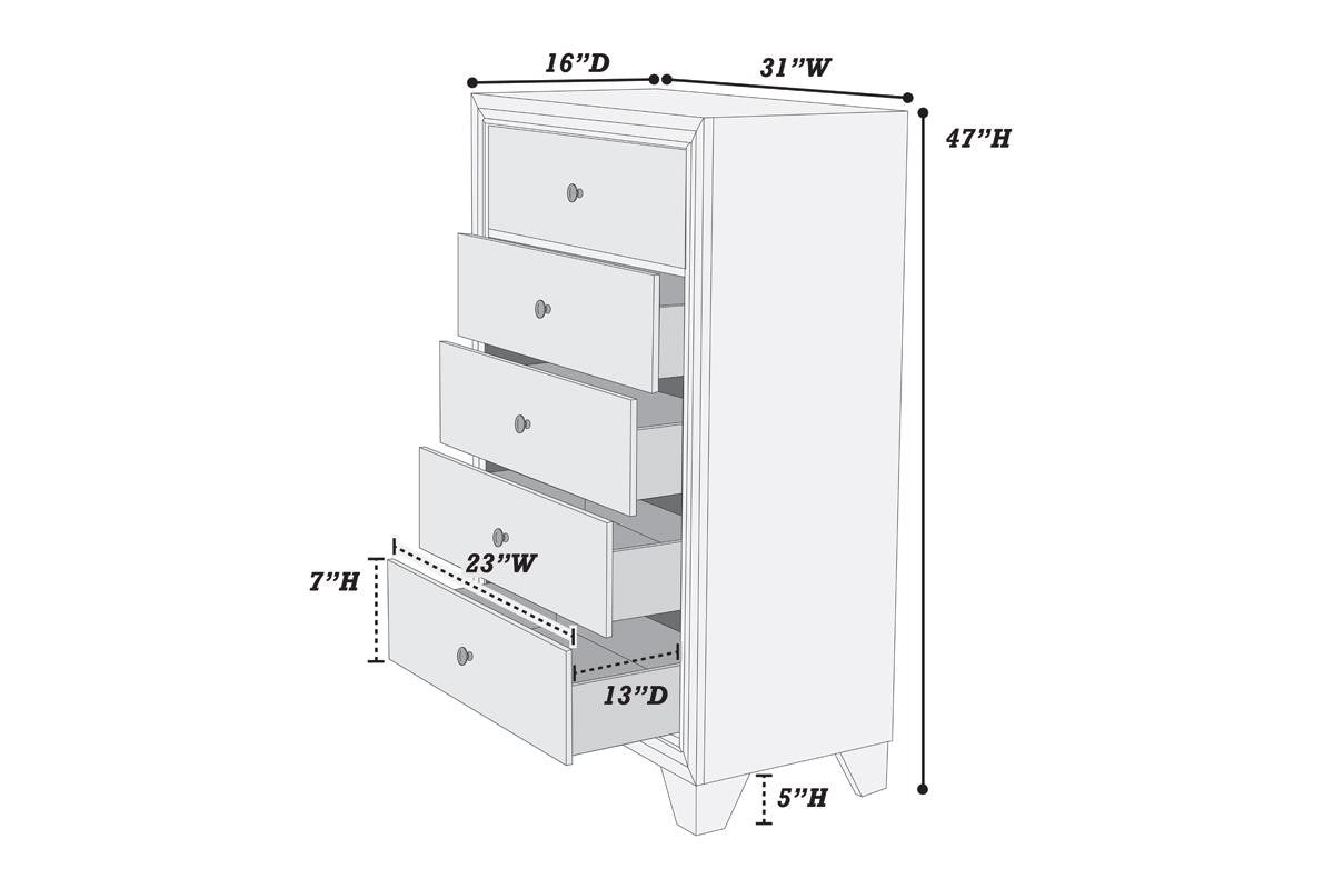 Modern Style 1pc Chest Knob Handles Drawers Brown Color Finish Bedroom Furniture