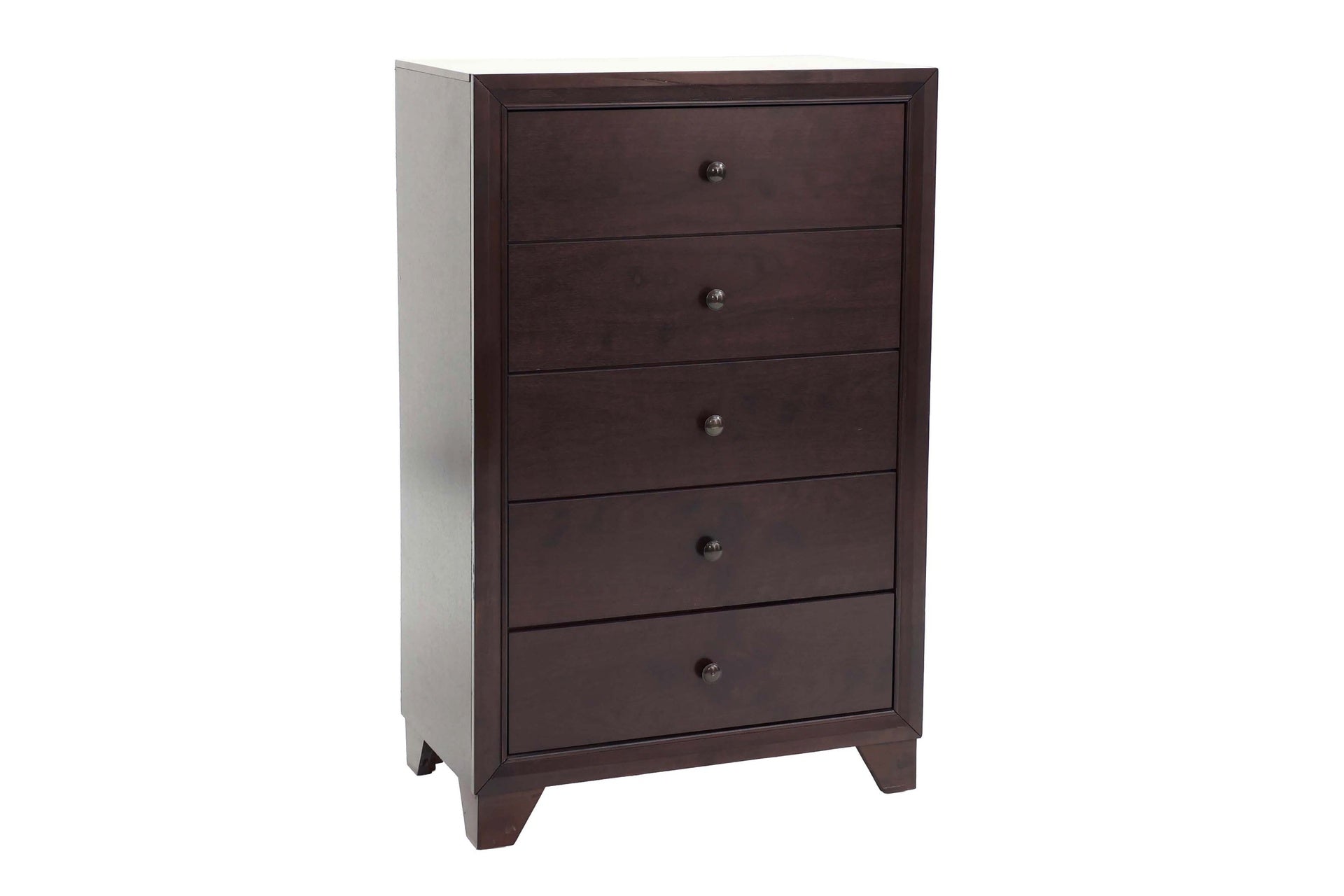 Modern Style 1pc Chest Knob Handles Drawers Brown Color Finish Bedroom Furniture