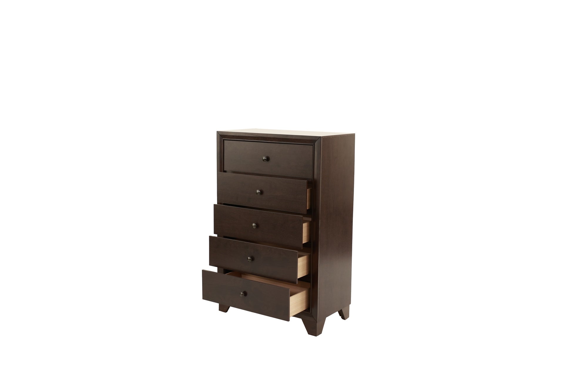 Modern Style 1pc Chest Knob Handles Drawers Brown Color Finish Bedroom Furniture