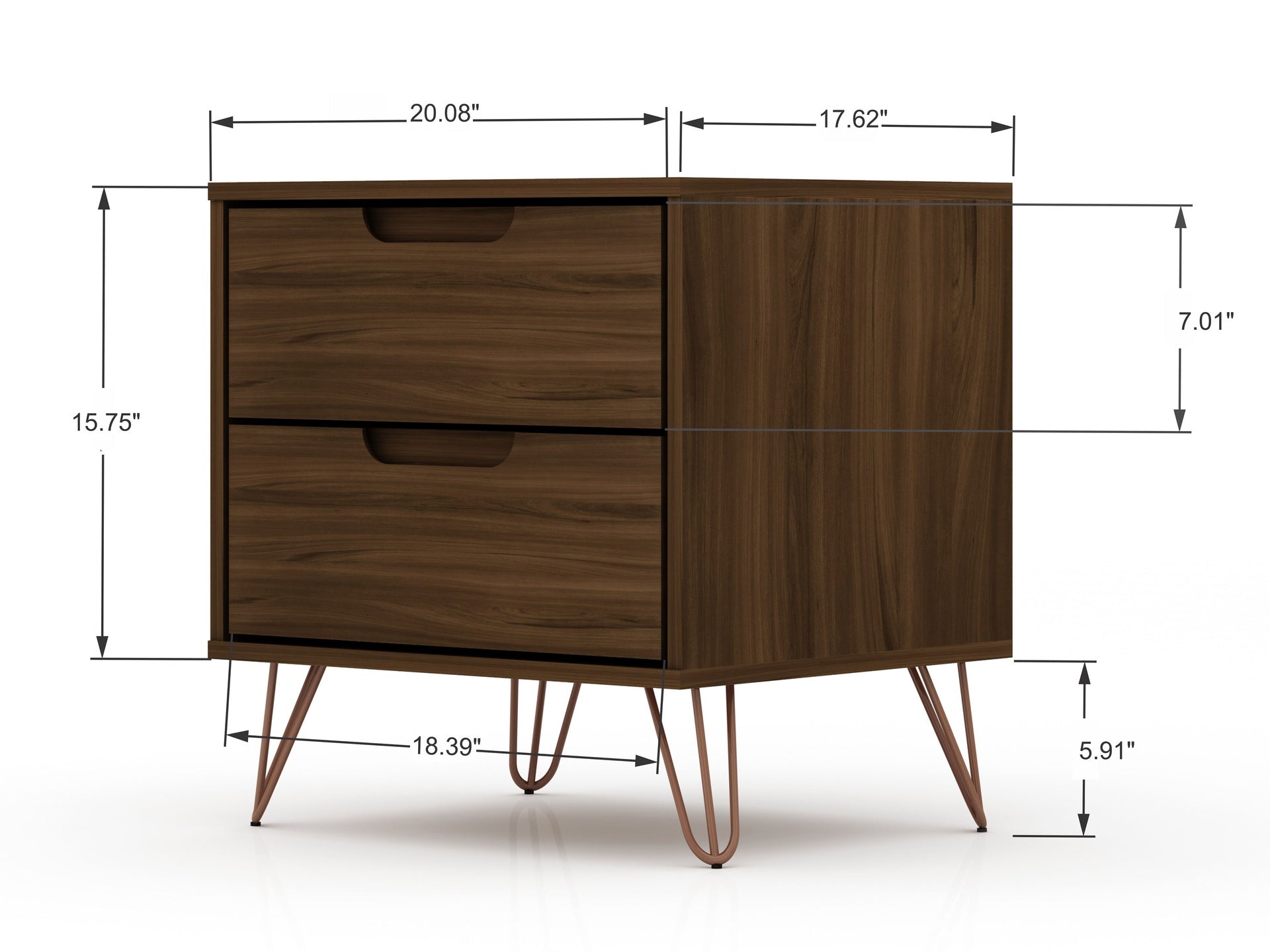 Nightstand in Chestnut Brown