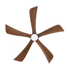 52" 5PCS  Solid Wood Blades Ceiling Fan with Lights Remote Control,Quiet DC Motor 3 Blade Ceiling Fans 6 Speed Levels,Reversible Ceiling Fan,for Patio Living Room, Bedroom, Office,Indoor.(Matte Black)