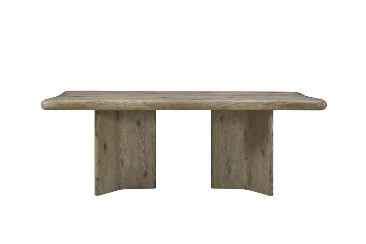 English Knotty Oak Double Pedestal Table