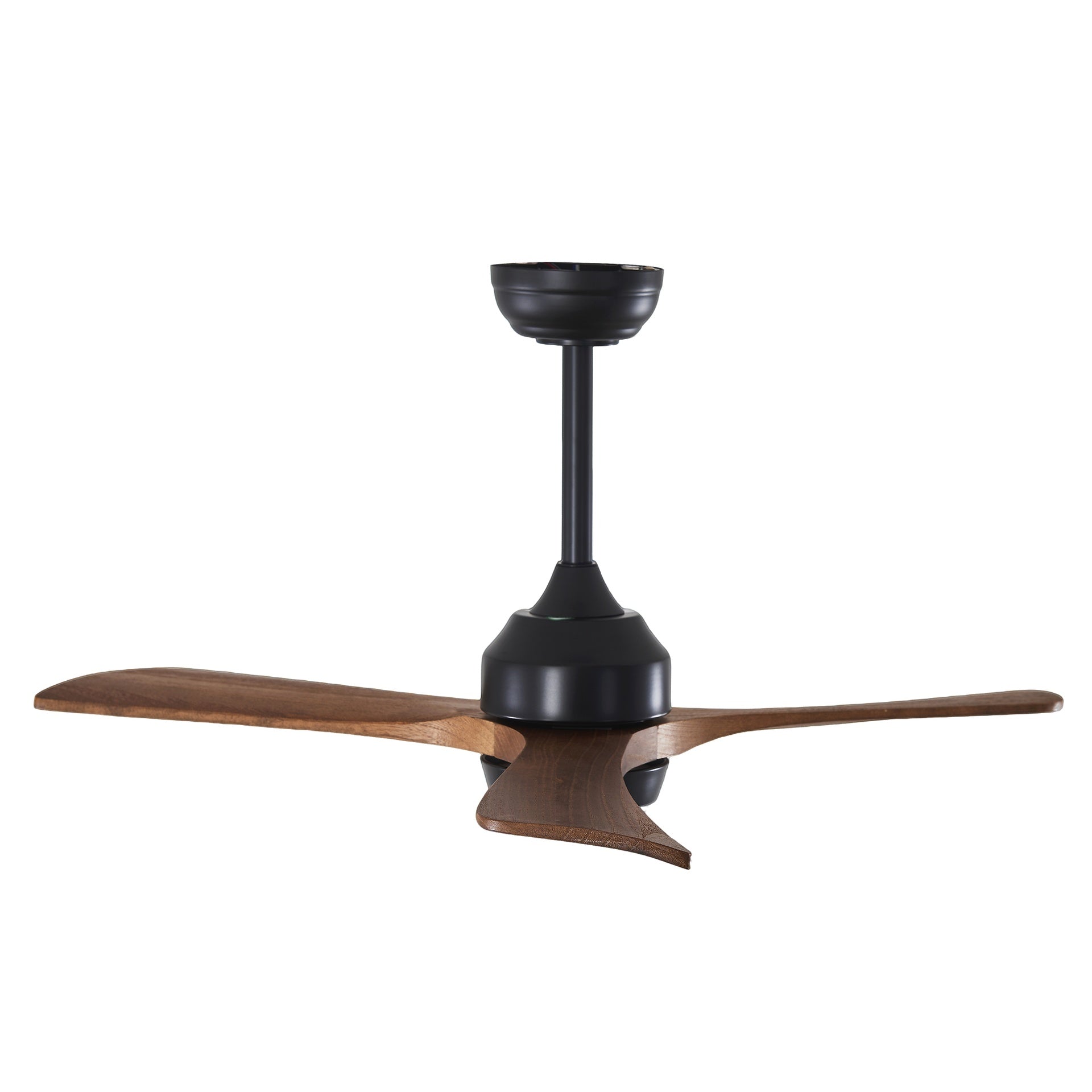 42" Solid Wood Blades Ceiling Fan with Lights Remote Control,Quiet DC Motor 3 Blade Ceiling Fans 6 Speed Levels,Reversible Ceiling Fan, for Patio Living Room, Bedroom, Office,Indoor.(Matte Black)