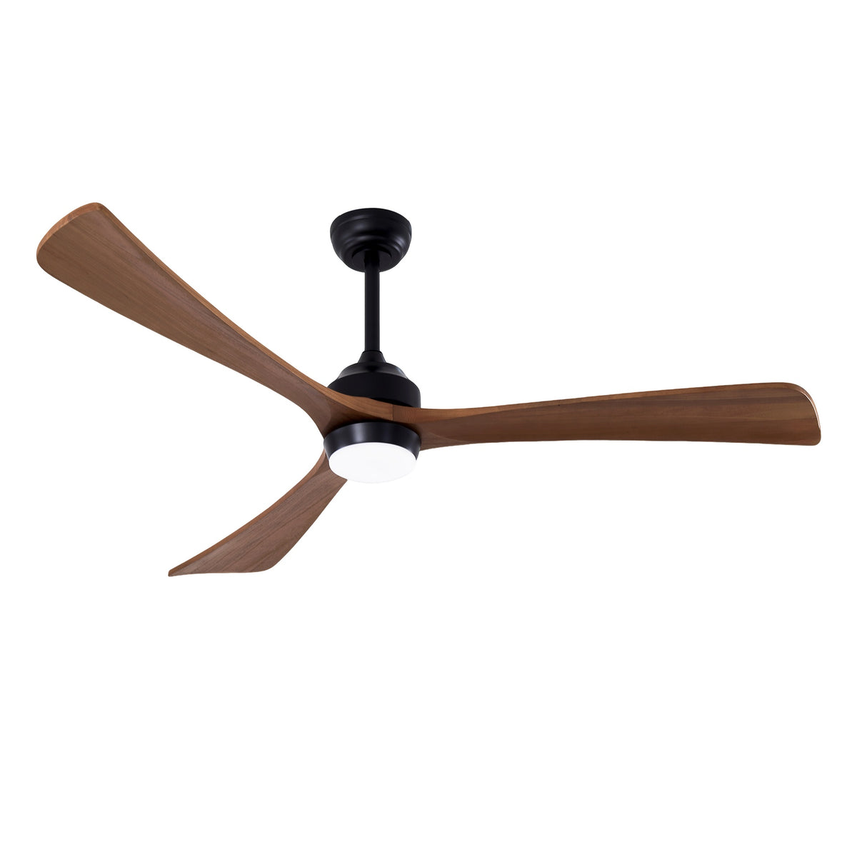62" 3PCS  Solid Wood Blades Ceiling Fan with Lights Remote Control,Quiet DC Motor 3 Blade Ceiling Fans 6 Speed Levels,Reversible Ceiling Fan,for Patio Living Room, Bedroom, Office,Indoor.(Matte Black)