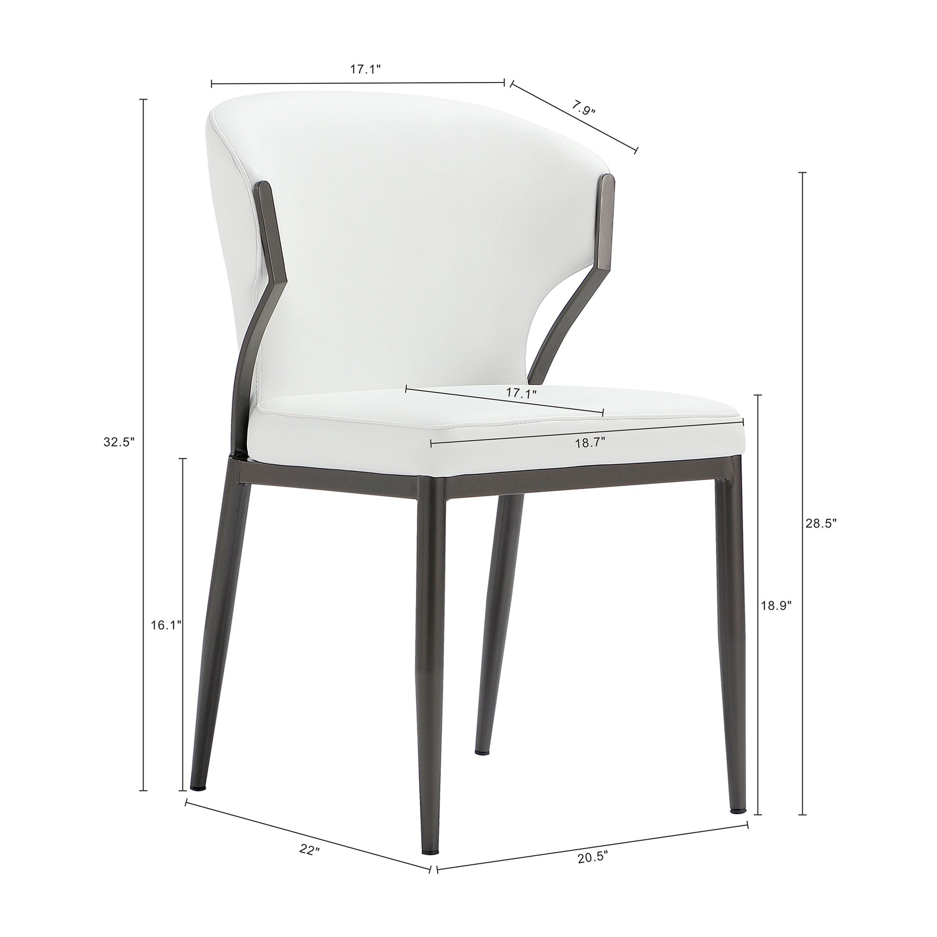 Dining Chair - Set of 2 in White
