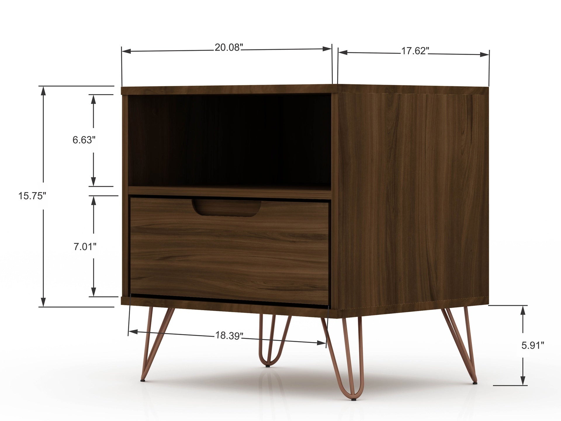Nightstand in Chestnut Brown