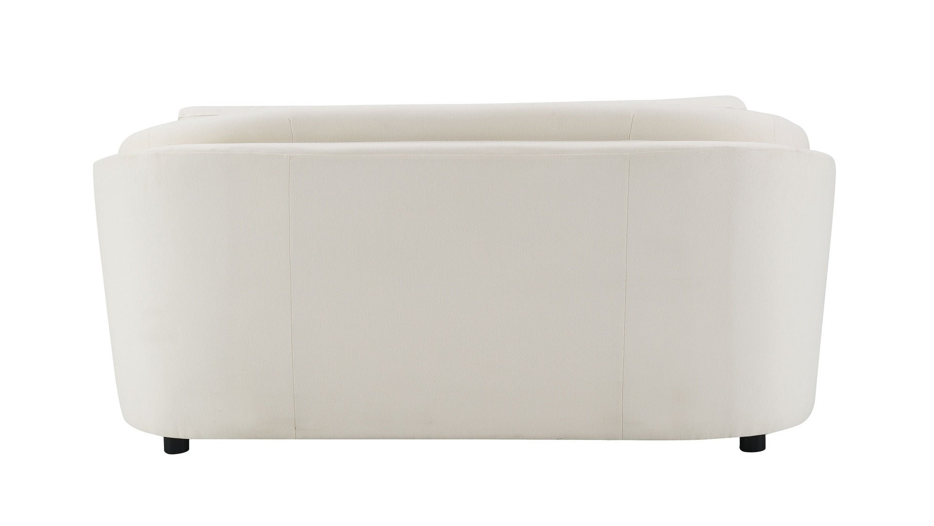 Mariko Beige Linen Loveseat with 2 Toss Pillows