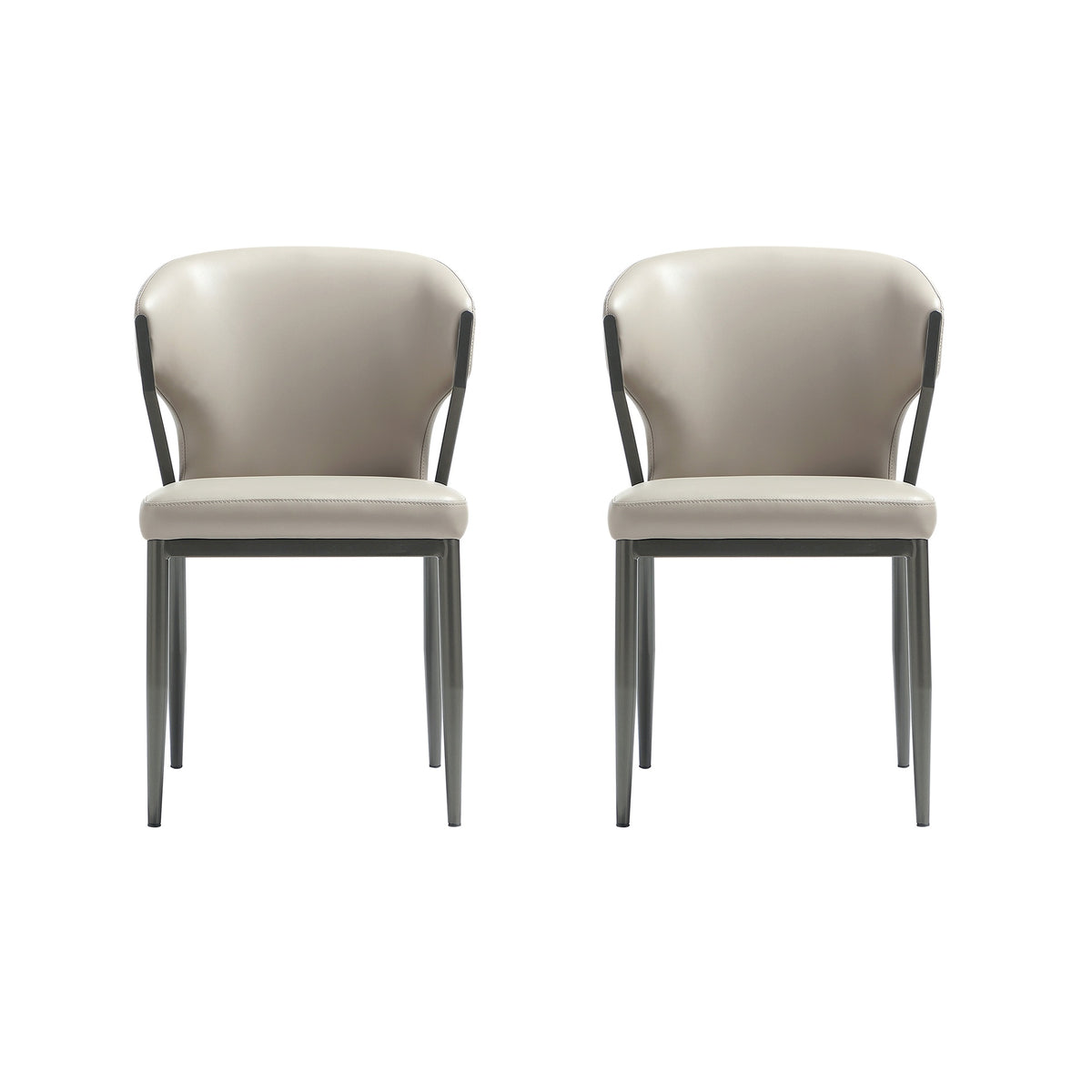 Dining Chair - Set of 2 in Light Gray