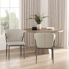 Dining Chair - Set of 2 in Light Gray