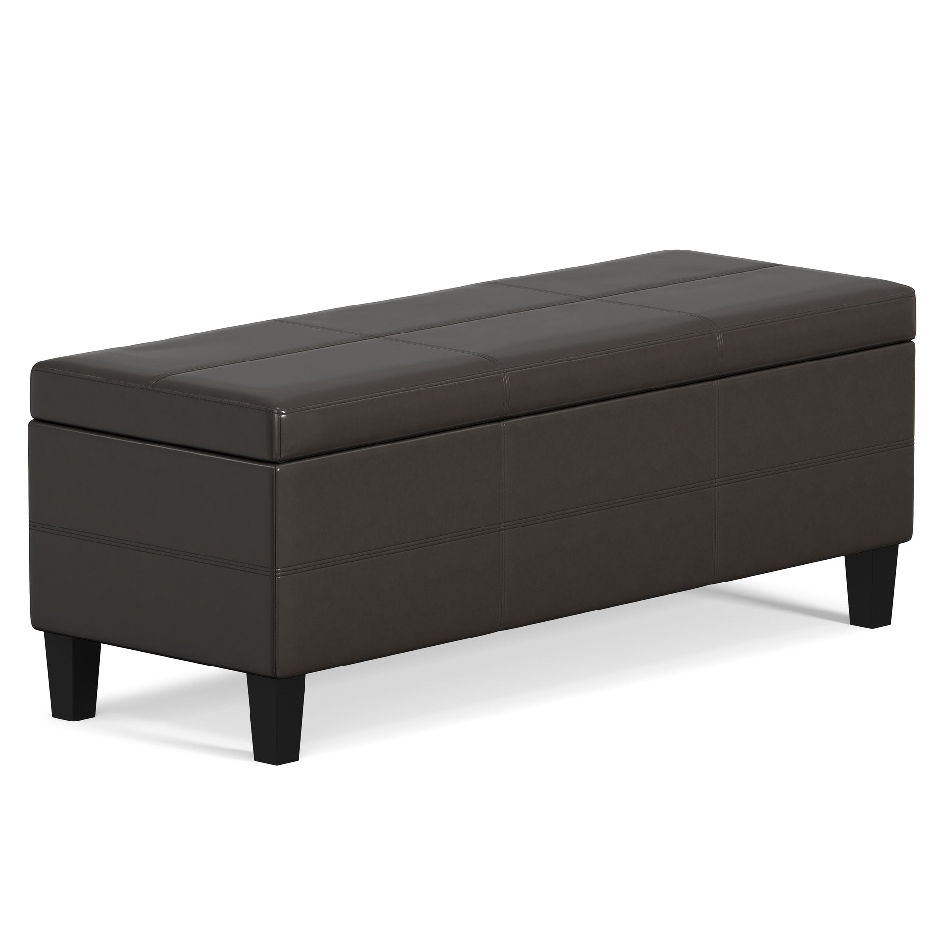 Afton - Storage Ottoman Bench - Tanners Brown