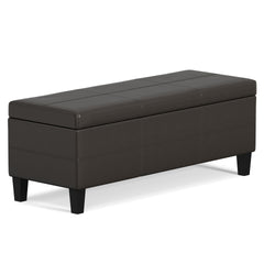 Afton - Storage Ottoman Bench - Tanners Brown