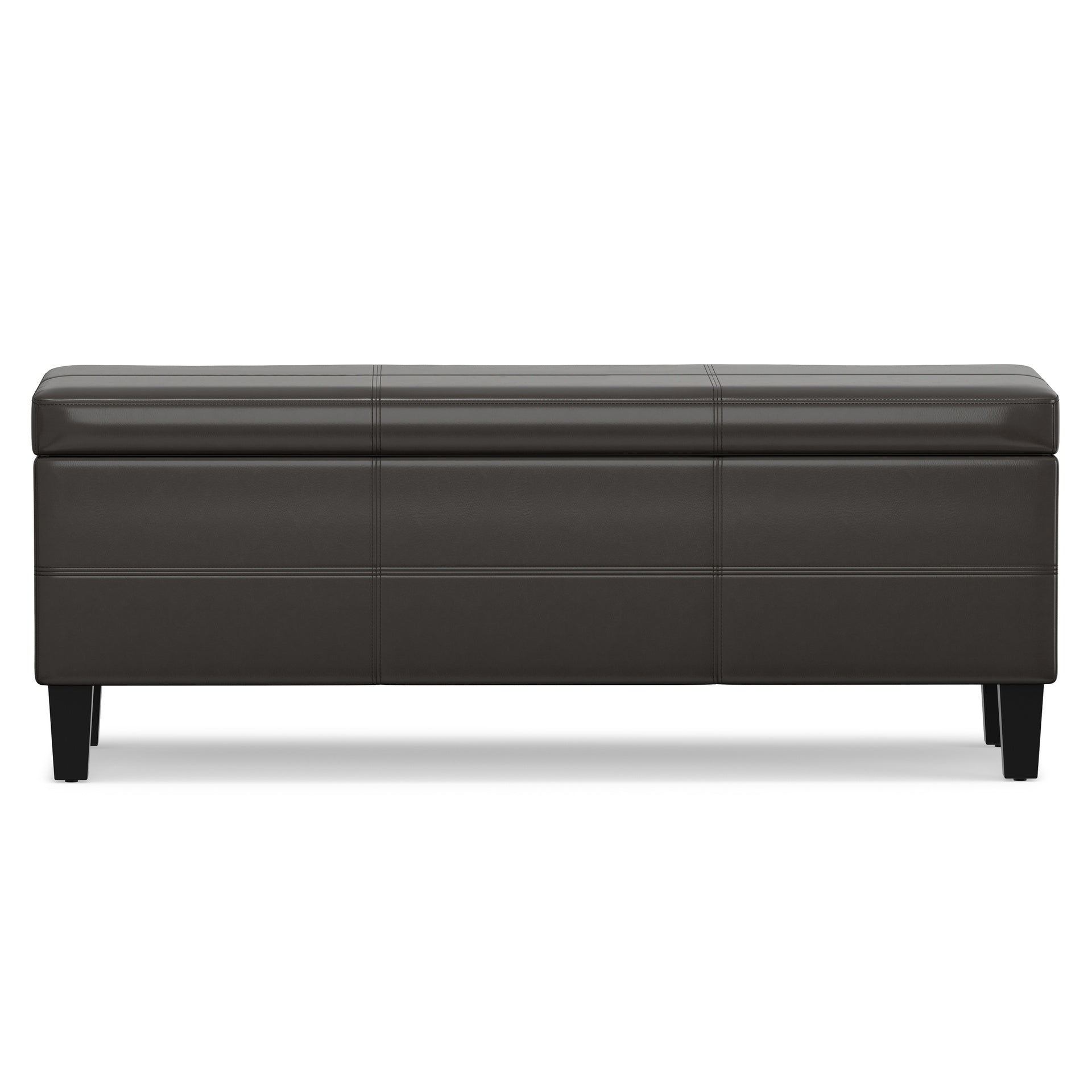 Afton - Storage Ottoman Bench - Tanners Brown