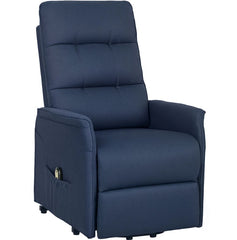 Fabric Recliner Sofa with Remote Control,Power Lift Chair, Side Pockets