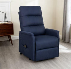 Fabric Recliner Sofa with Remote Control,Power Lift Chair, Side Pockets