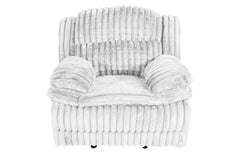 Manual Glider Recliner Fur-Like Corduroy in Light Gray