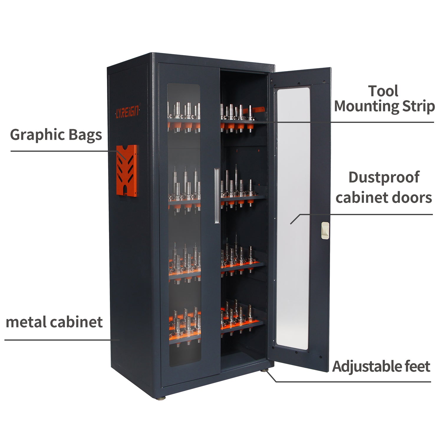 HSK100-72PCS tool holder cabinet