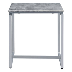 Grey and Silver Occasional Set with Trestle Base