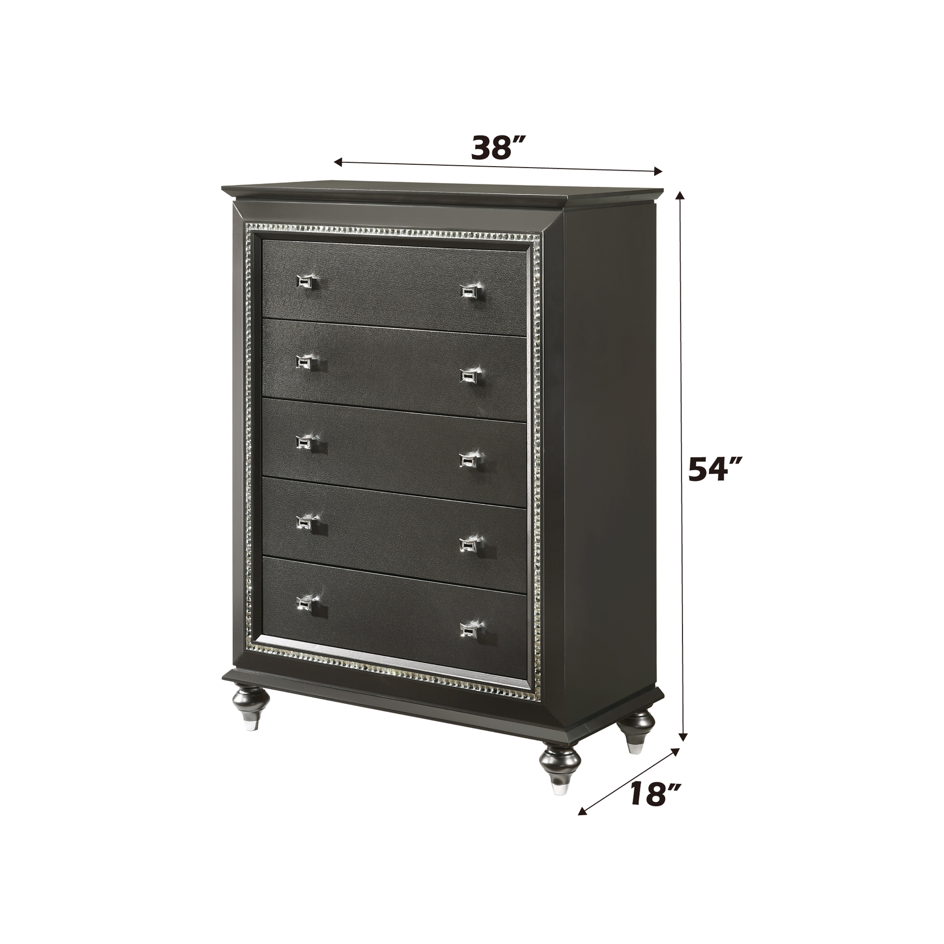 Kaitlyn Metallic Gray Finish Chest