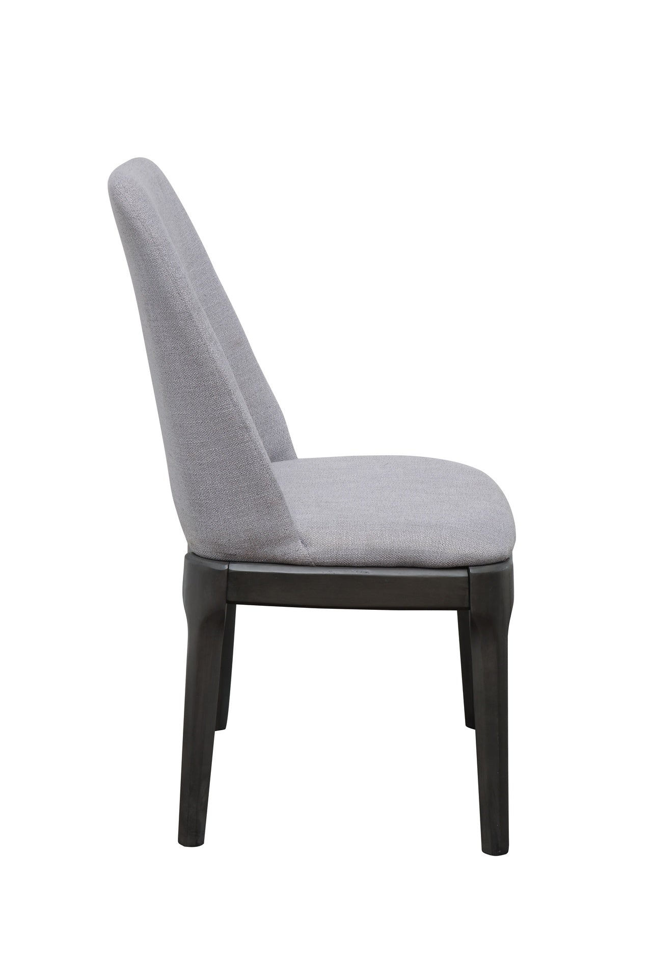Madan Light Gray Linen & Gray Oak Finish Side Chair (Set of 2)
