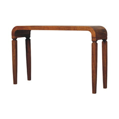 Solid Wood Arcus Console Table,Brown