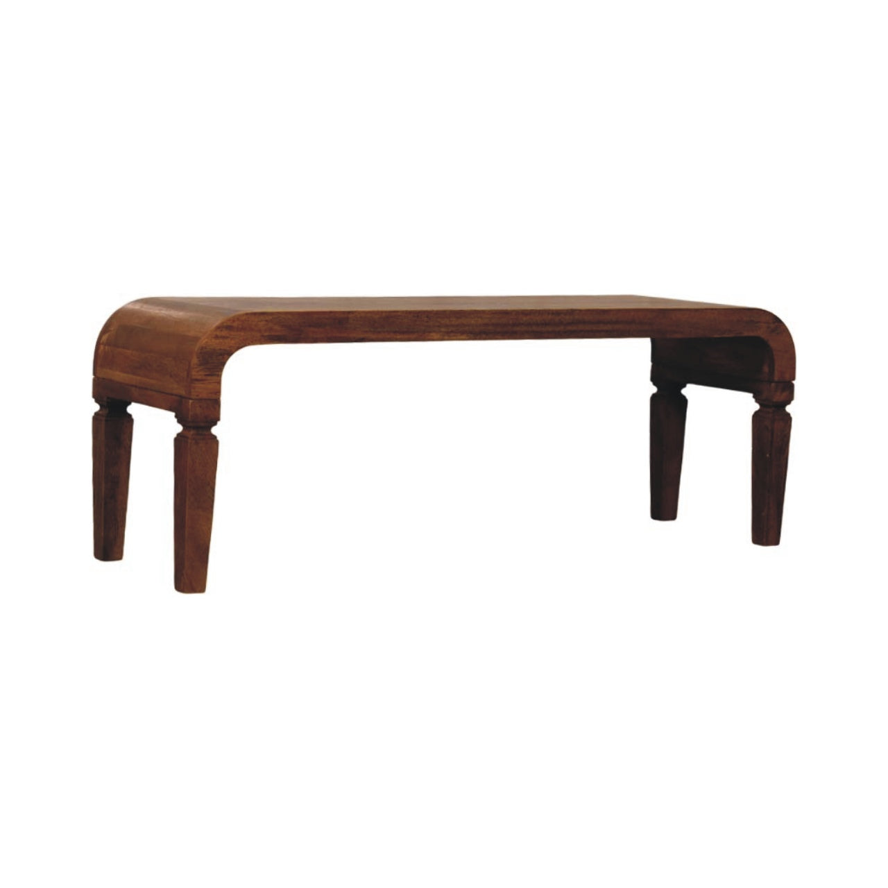 Solid Wood Arcus Coffee Table,Brown