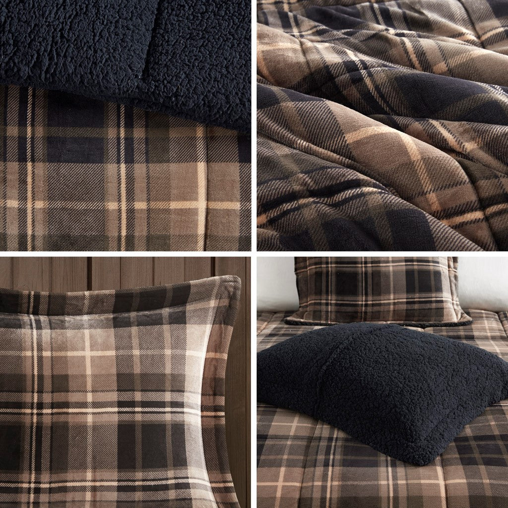 King Plush to Sherpa Down Alternative Comforter Set