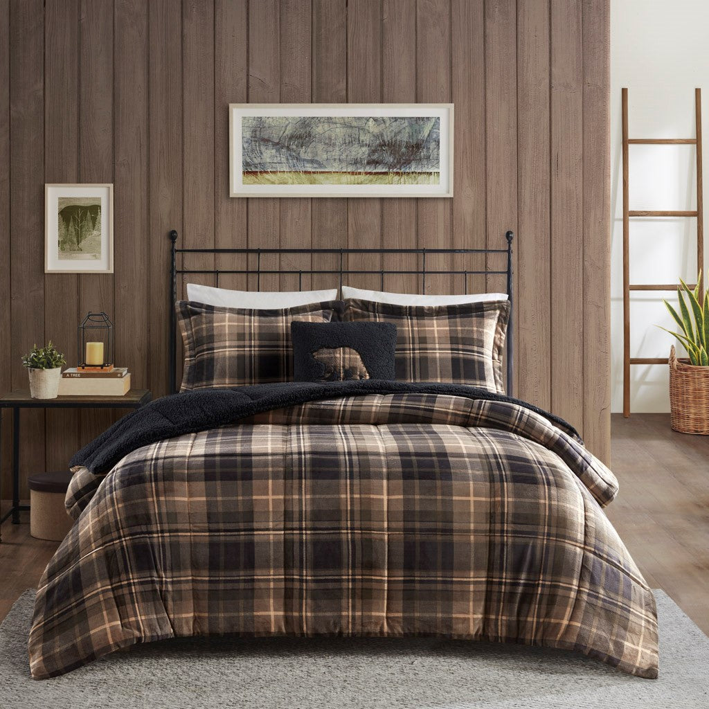 King Plush to Sherpa Down Alternative Comforter Set