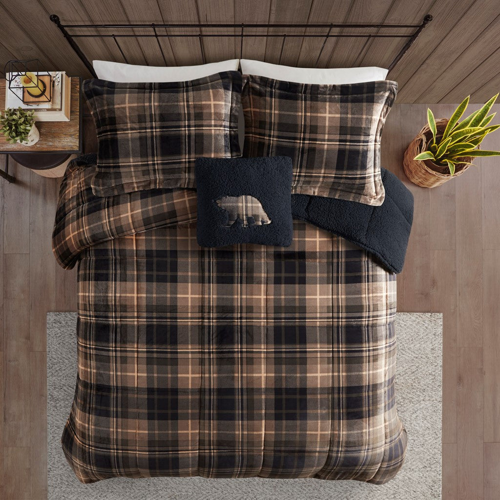King Plush to Sherpa Down Alternative Comforter Set
