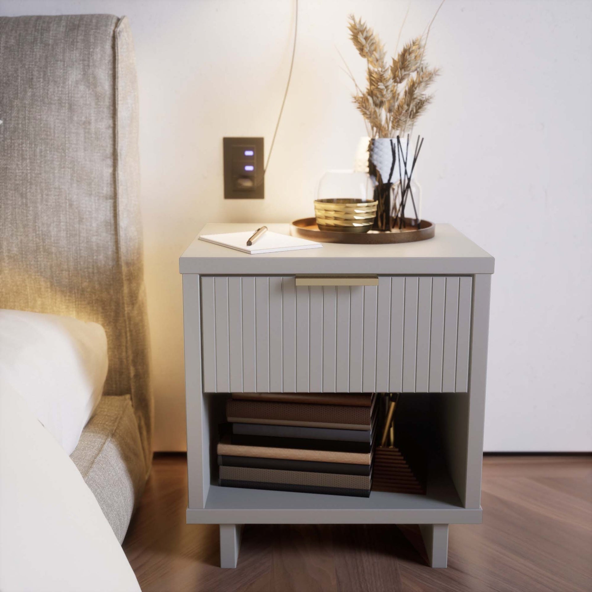 Nightstand in Light Gray