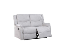 Modern Style Recliner Loveseat 1pc Burlap Upholstered Plush Armrest And Headrest Sincere Bone Finish Primary Living Room Furniture