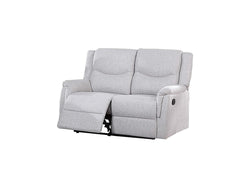 Modern Style 2pc Living Room Set 1x Sofa 1x Loveseat Fully Upholstered Supportive Backrest Sincere Bone Finish Manual Motion Primary Living Room Furniture