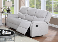 Modern Style 2pc Living Room Set 1x Sofa 1x Loveseat Fully Upholstered Supportive Backrest Sincere Bone Finish Manual Motion Primary Living Room Furniture