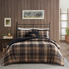 Full/Queen Plush to Sherpa Down Alternative Comforter Set