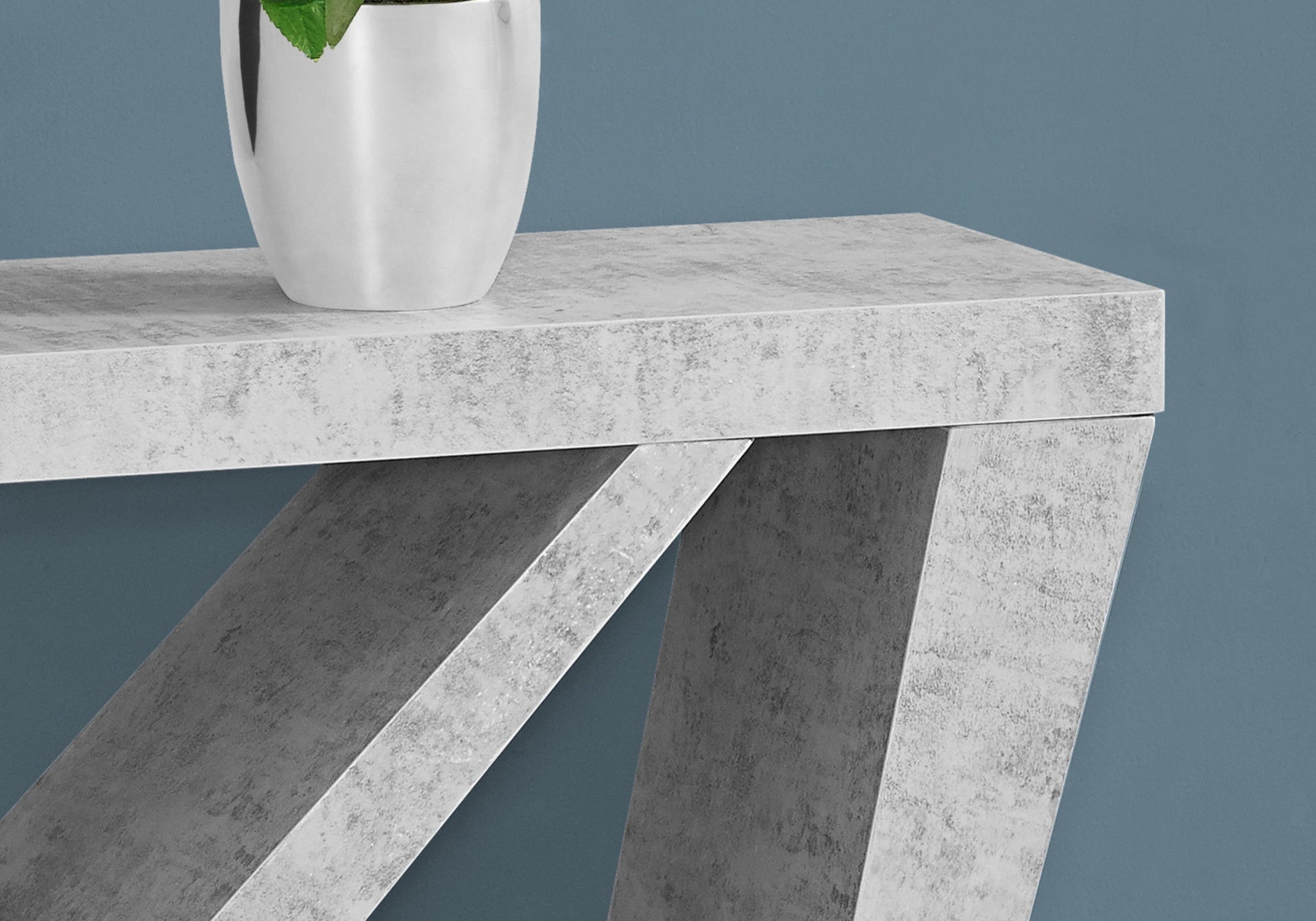 Accent Table, Console, Entryway, Narrow, Sofa, Living Room, Bedroom, Grey Laminate, Contemporary, Modern