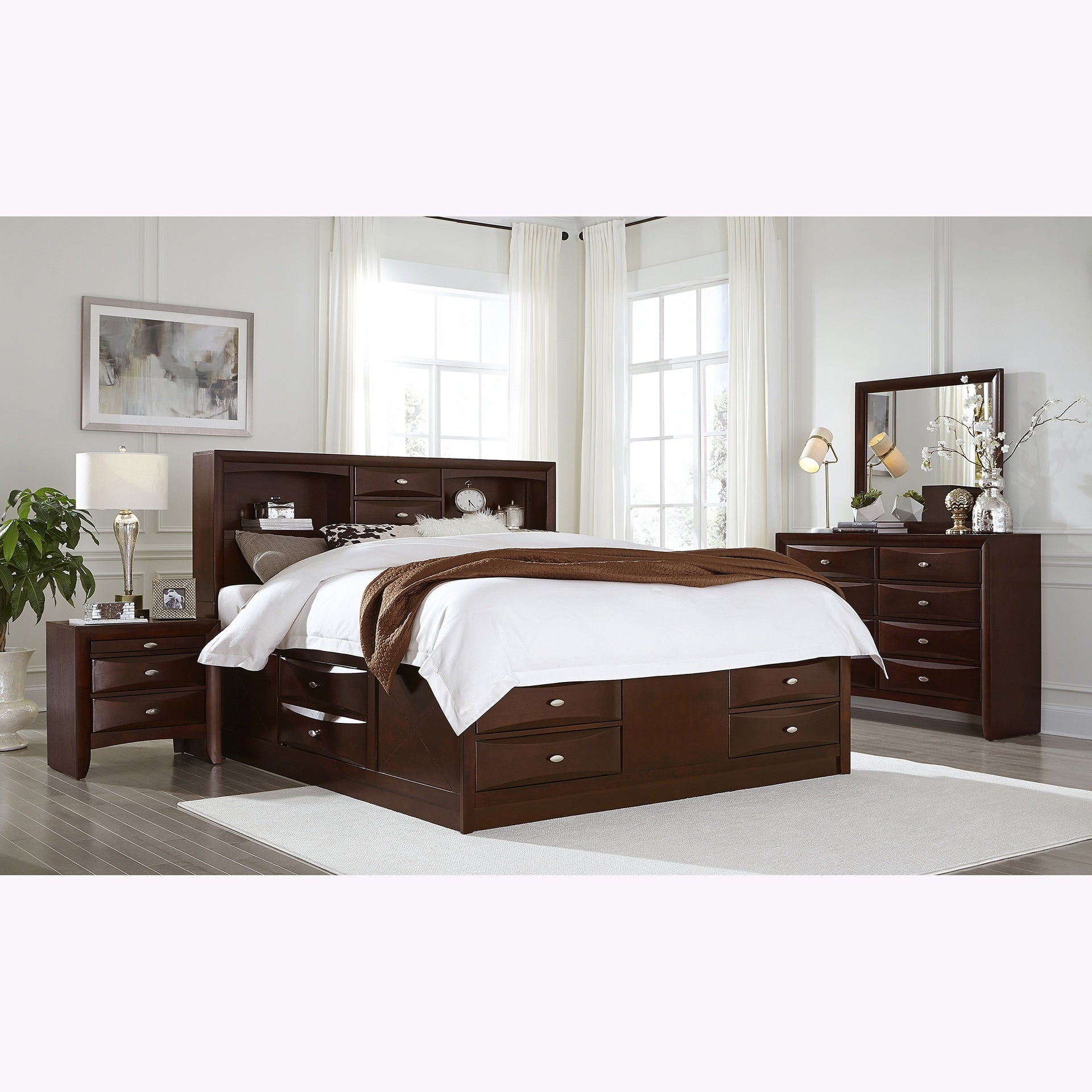 LUCILLE MERLOT 5PC KING BEDROOM SET