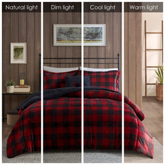 Full/Queen Plush to Sherpa Down Alternative Comforter Set